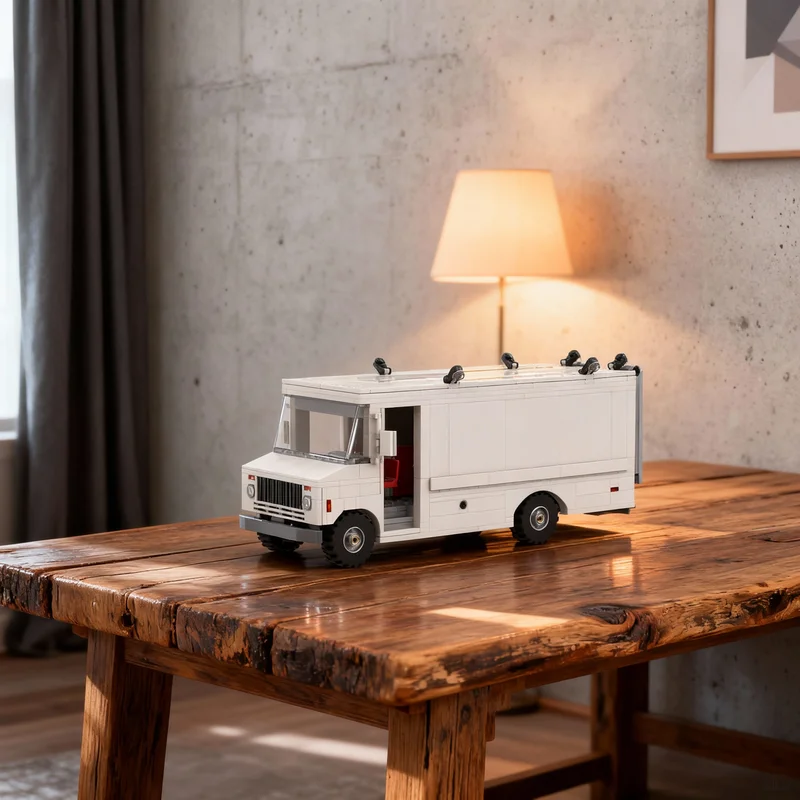 

533pcs MOC Doc Brown Value Van City Champions Model Building Blocks Tabletop Decor, Home Decor Bookshelf Display Gift For Adults