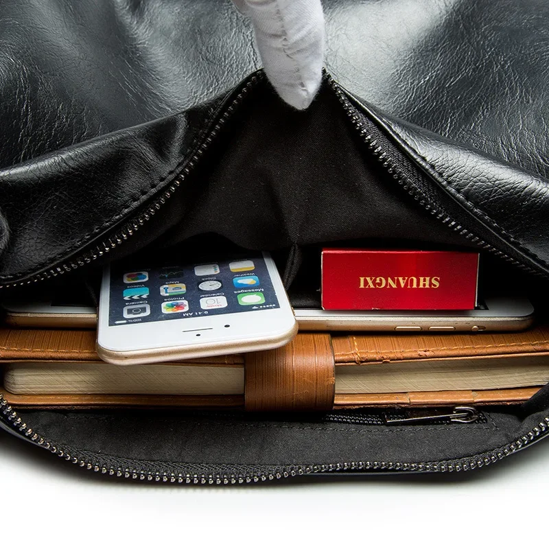 Soft Leather Men\'s Crossbody Bag Shoulder Messenger bag Casual Simple Design Solid Shoulder Bags For Men Sling Pack bolso hombre