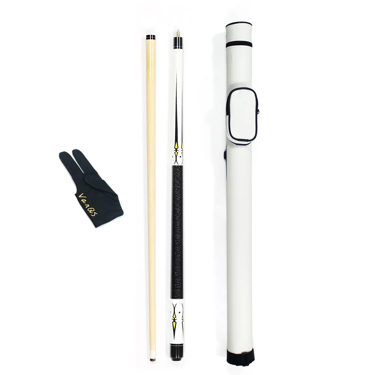 مجموعة ألعاب البلياردو المبتدئين من VanQS الصديقة للميزانية مع عصا طرف 1/2 13 مم، وحقيبة واحدة وقفاز للبيع