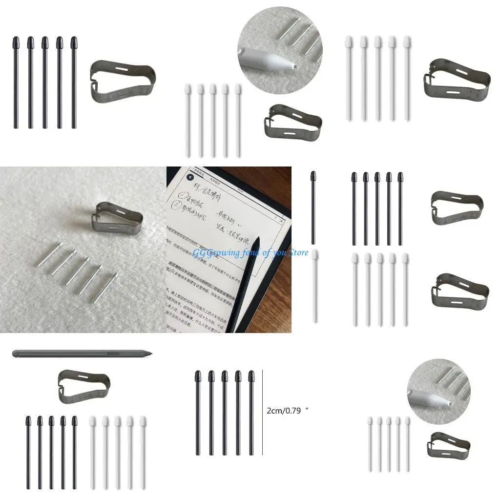 

H9EB Touch Tips Nibs with Metal Clip For Scribe Write Pen Refill Tip Wring Accessories