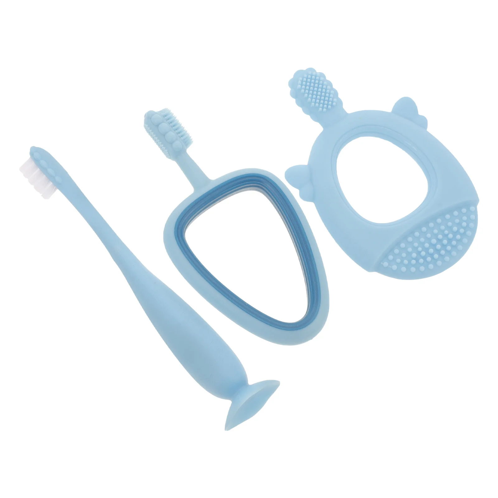 مجموعة فرشاة أسنان للأطفال مكونة من 3 قطع برأس مدمج وتصميم نحيف وشعيرات فائقة الدقة للأطفال فرشاة أسنان للتدريب على العناية بالفم ناعمة ومريحة #3