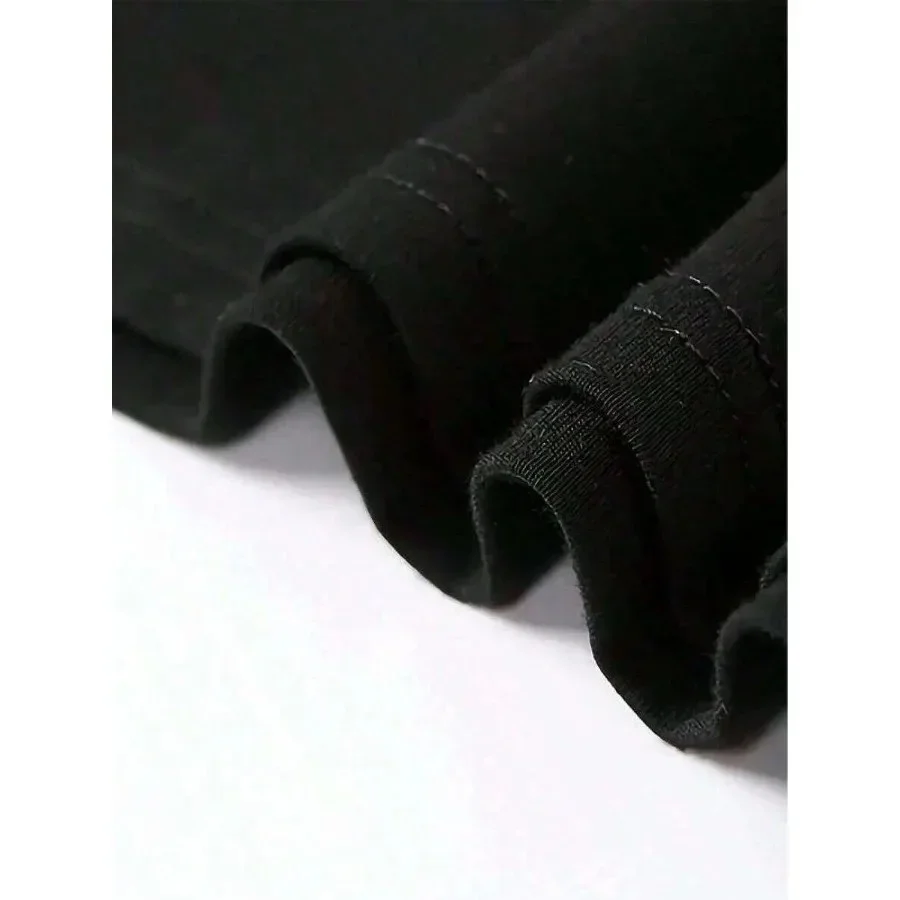 Schwarz-Gelb Bedrucktes T-Shirt Wu-Tang Clan Retro Distressed Logo Lässiges Hip-Hop Baumwoll-Tee – Detail 7