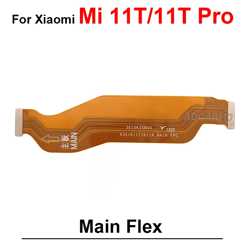 1Pcs For Xiaomi 11T Mi 11T Pro USB Charging Dock Charger Port Connection Main Board Flex Cable Repair Replacement Parts