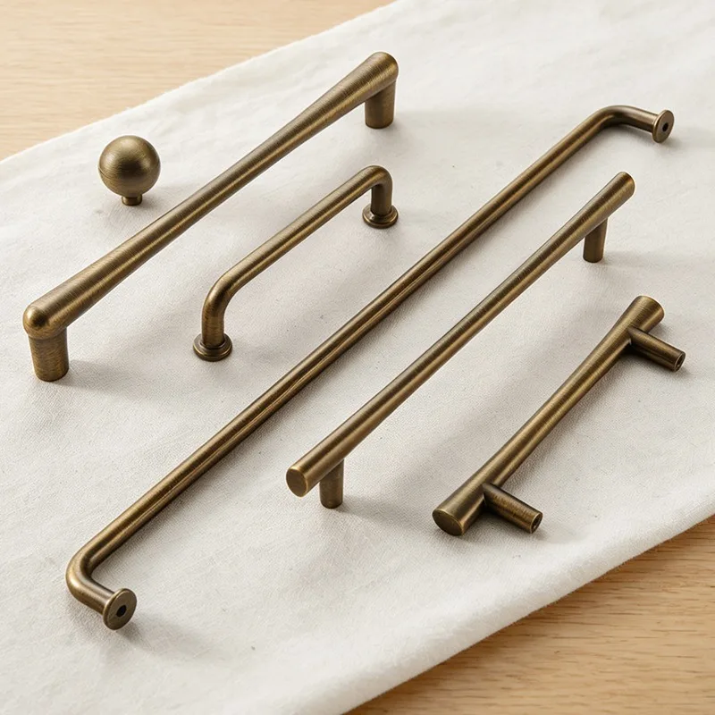 Antique Aluminum Alloy Kitchen Accessories Retro Drawer Knobs Cabinet Storage Handles Cupboard Closet Pulls Furniture Handles