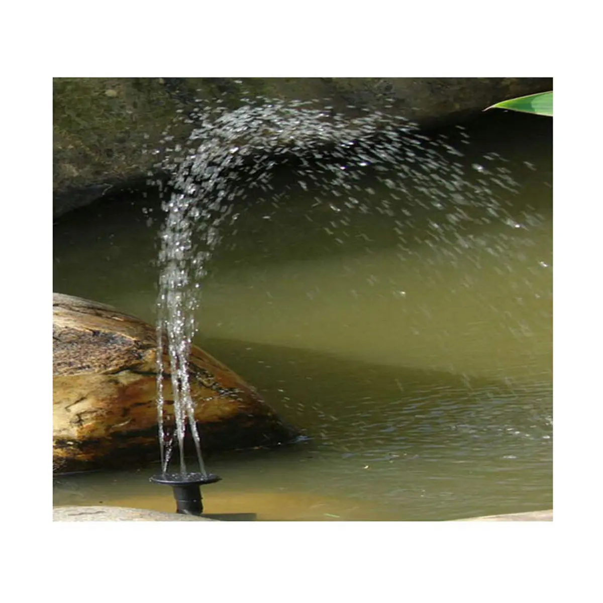 

Солнечный фонтанный насос 1.4 Вт с 4 регулируемыми распылителями, эффекты струй «Гриб» и «Цветок», 200 л/ч, 60 см, плавающий лотос