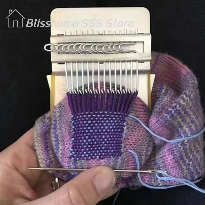 【S】Diy Creative Braiding Patching Machine Hand Knitting Wooden Speed Weve Type Small Loom Tool Stitching And Knitting Loom