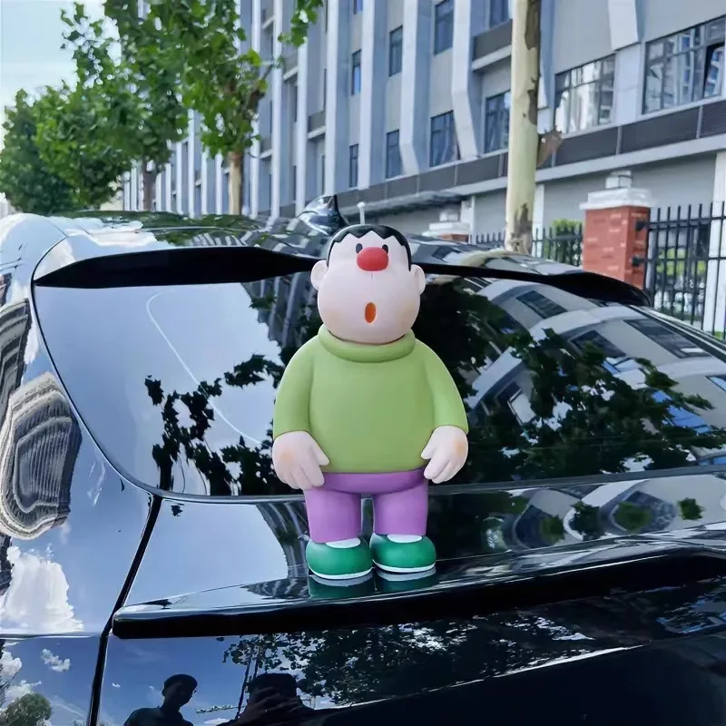 Cartoon Doraemons 23Cm Car-Mounted Tilted Head and Cute Big G Creative Car Tail Ornaments Vinyl Doll Car Roof Decoration Gift