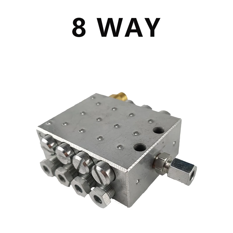 JPQ سلسلة التدريجي تزييت مقسم صمام 6-8 طرق الشحوم الموزع كتلة التشحيم الموزع