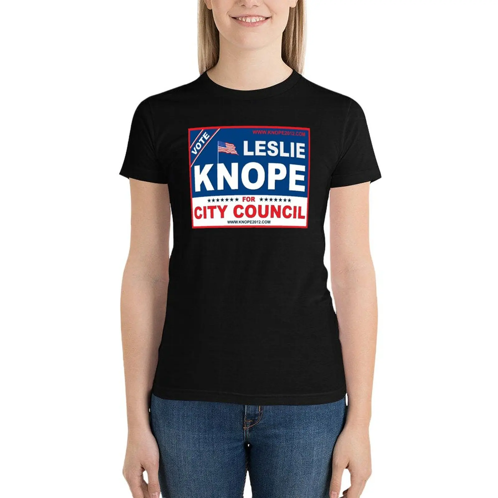 Vote Leslie Knope 2012 T-Shirt Blouse cute tops Aesthetic clothing Women's t-shirt