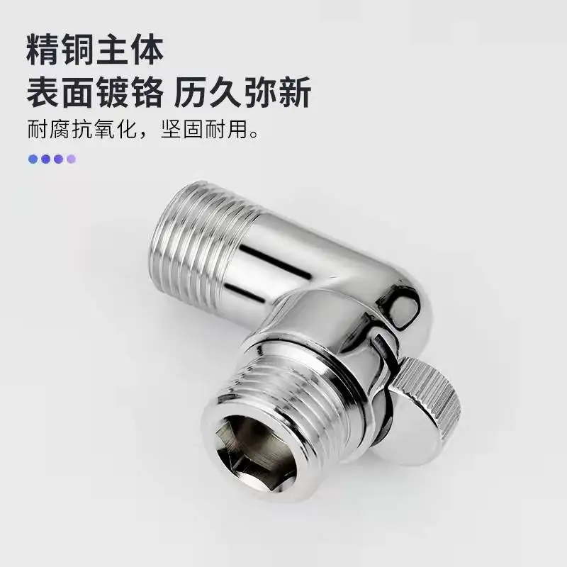 All Copper Triangle Valve Ultra Short Washing Machine Faucet 1/2‘’ Elbow Thickened Switch Space Saving Hot And Cold Water Heater