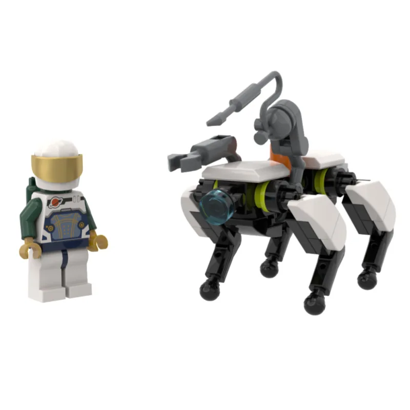 MOC Military Combat Machinery Dog Robot Building Block Ornament Model Assembly Toy Children Puzzle Collection Figure Toy