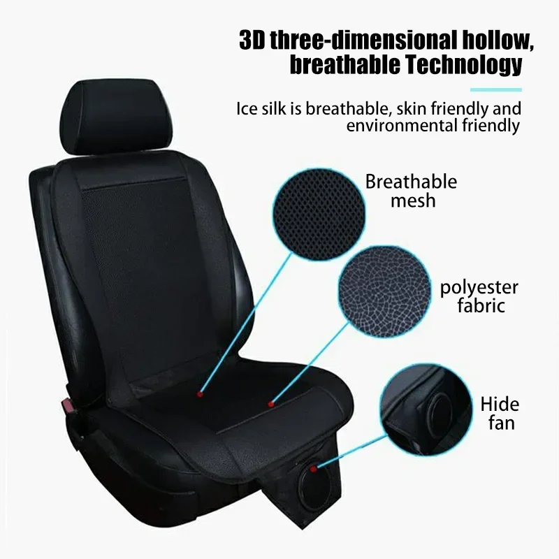 

New 12/24V 3D Spacer Car Summer Cool Air Seat Cushion With 8Fan Fast Blowing Ventilation Seat Cooling Pat Refrigerated Seat