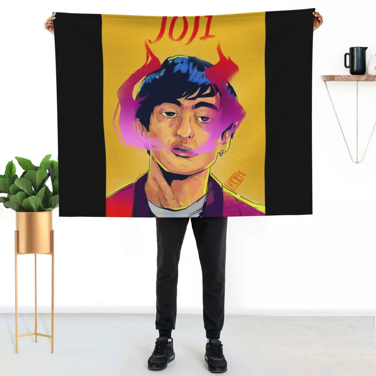 Joji Is Spicy Throw Blanket for sofa Kid'S Vintage anime Thins Luxury Thicken Blankets