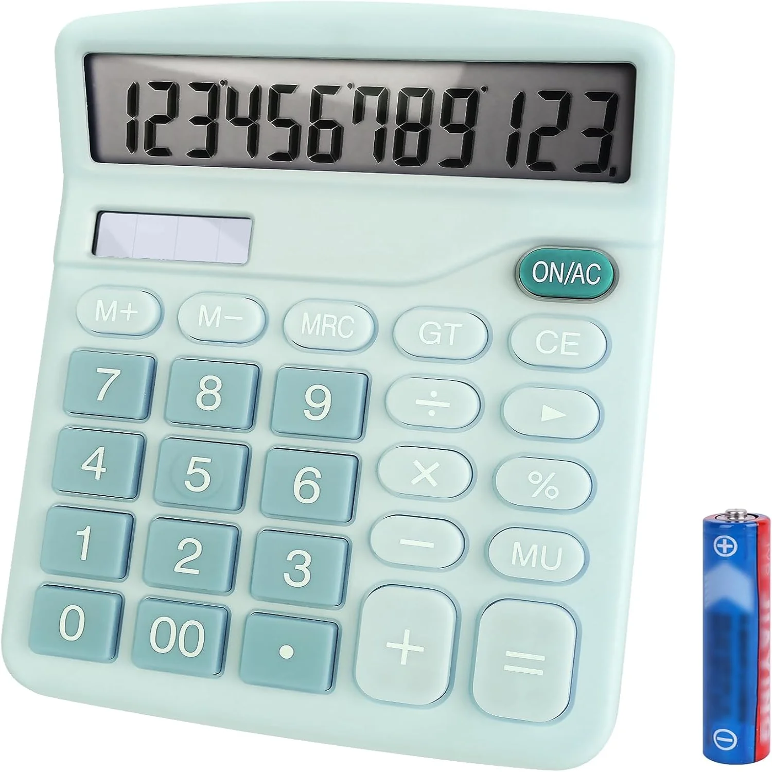 

Calculator with Comfortable Large LCD Display, 12 Digits Calculators Desktop, Tilt Screen, Big Button, Desk Calculator with Dual