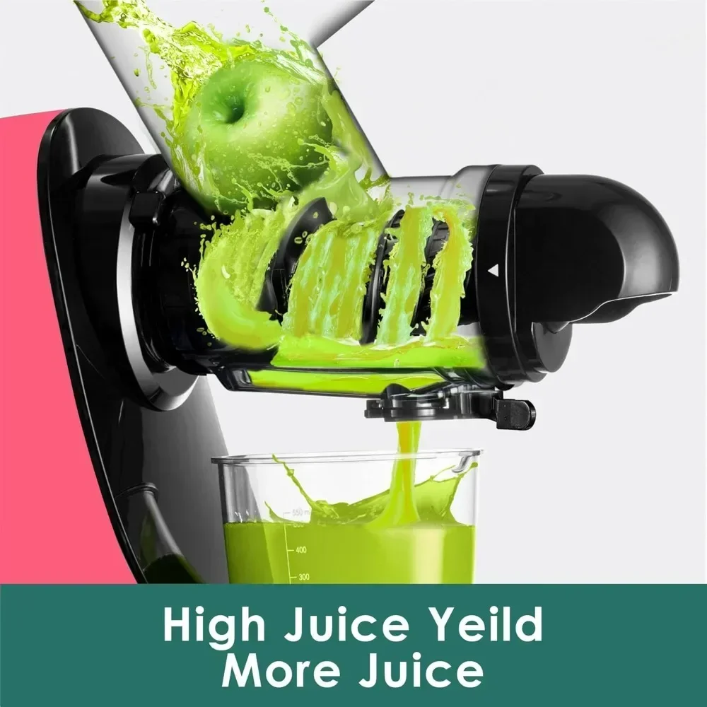 Espremedores lentos, máquina de espremedor prensado a frio com rampa de alimentação grande de 3 polegadas, máquinas de espremedor de mastigar vegetais e frutas, BPA Fr