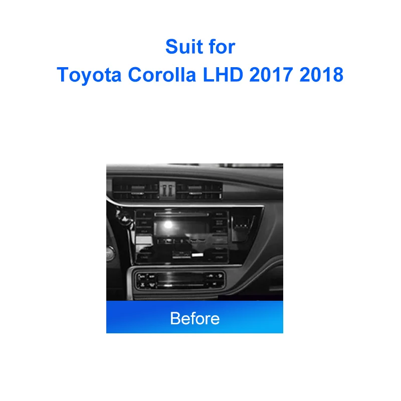 KENVOX-Fascia d'autoradio pour Toyota CorTrustLHD 10.1 2017, GPS, lecteur MP5, cadre de boîtier, unité principale 2 Din, panneau de couverture de tableau de bord, 2018 pouces