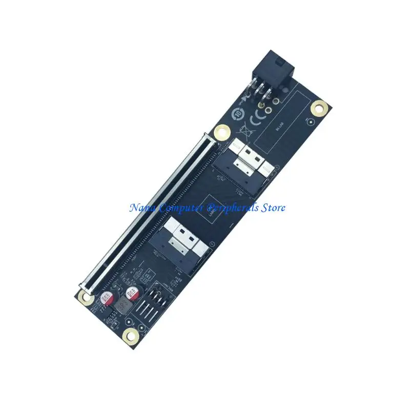 F68C Double MCIOs MCIOs Interfaces Fast Speed PCIExpress4.0 To SlimSAS SFF 8654 Adapters Card
