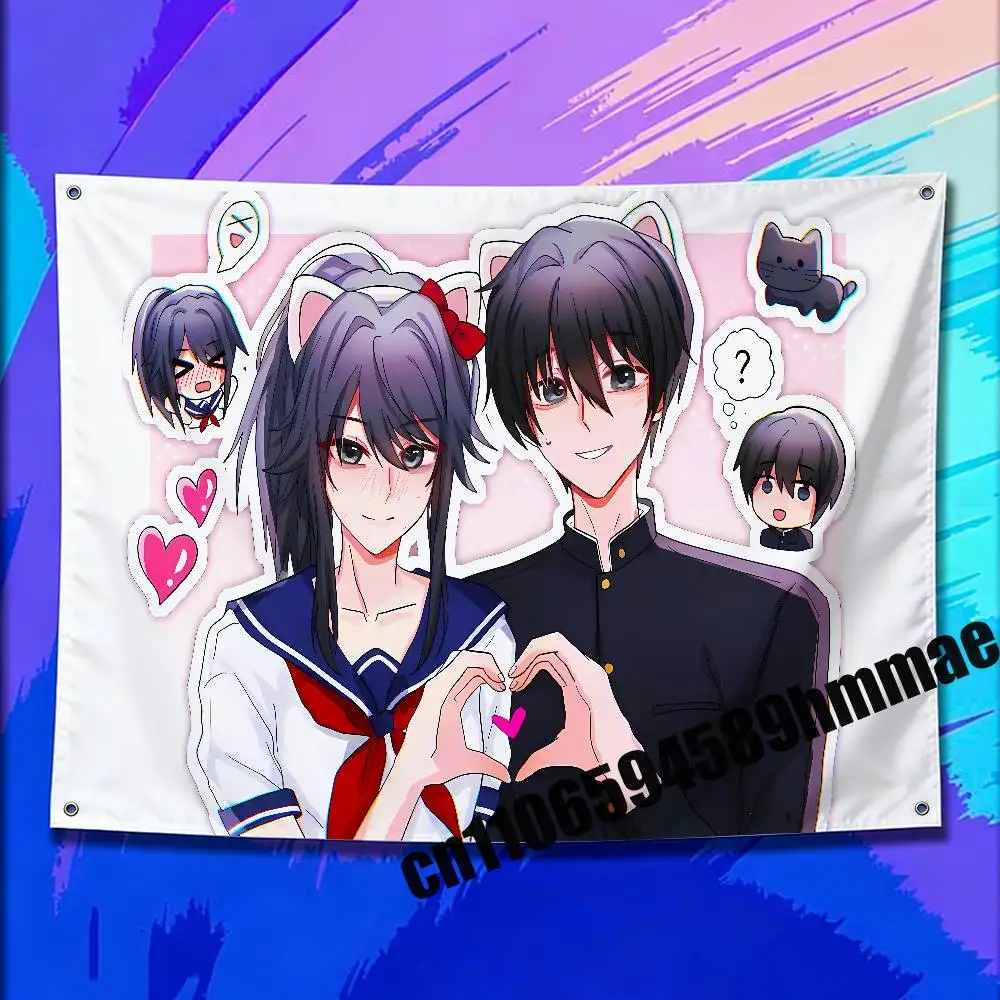 

For 50*70cm 90cm 100*150cm 150*200cm Camp Budo Masuta Ayano Aishi Y-Yandere Simulator Oka Ruto Flag Wall Banner Tapestry Cover