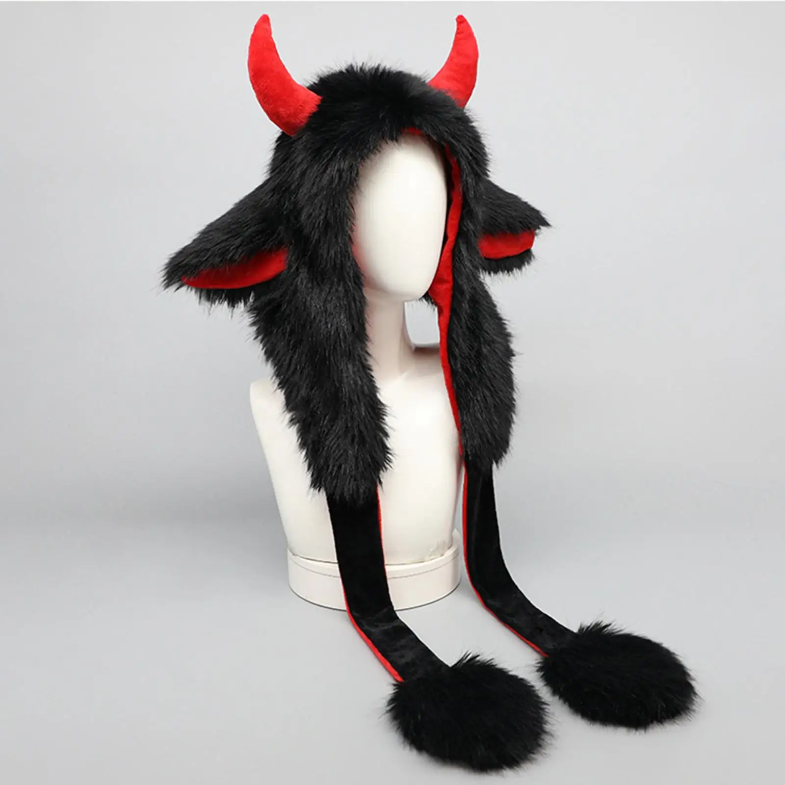 Gorro de felpa suave, divertido gorro con orejas de animal para festival, esquí de invierno