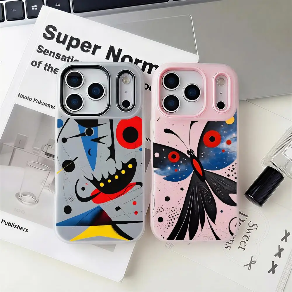 

J-Joan MiroS Phone Case 2-in-1 Detachable Clear Case with Slot for Cards & Photos iPhone 12-17