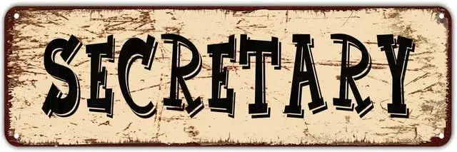 

Металлическая табличка в деревенском стиле, секретарша, винтажный алюминиевый настенный декор, жестяная вывеска в стиле ретро, 4X16 дюймов/10X40 см