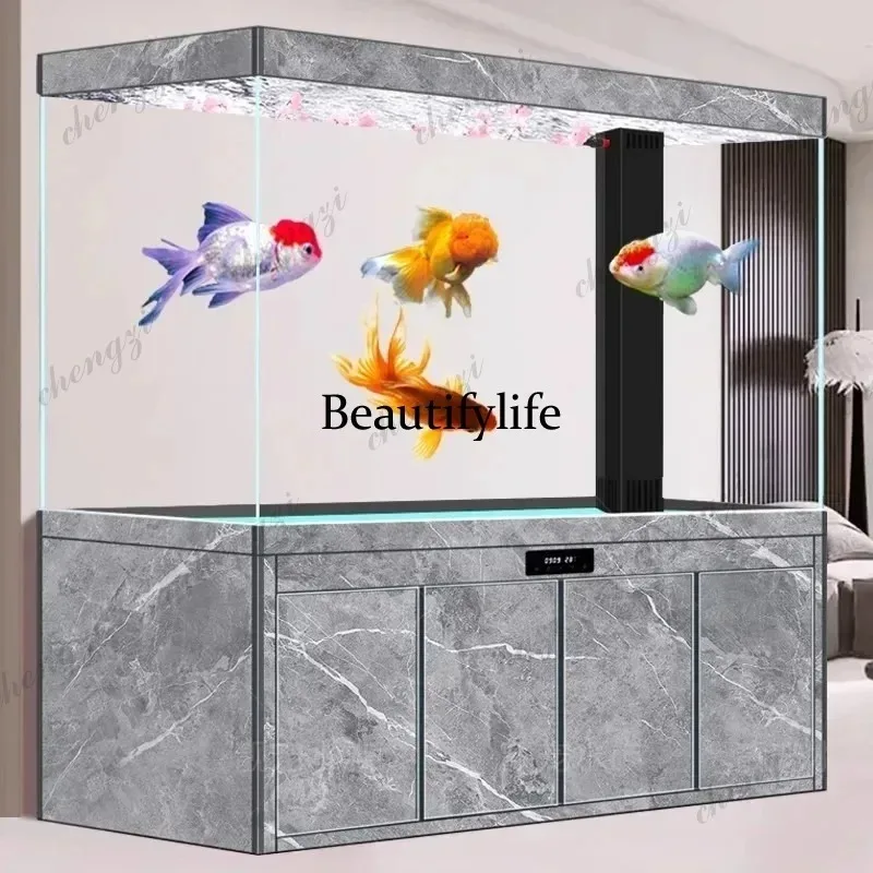 F181 Nordic Creative Aquarium Modern Design Living Room Goldfish Ornamental Fish Tank Luxury Customizable Home Furniture