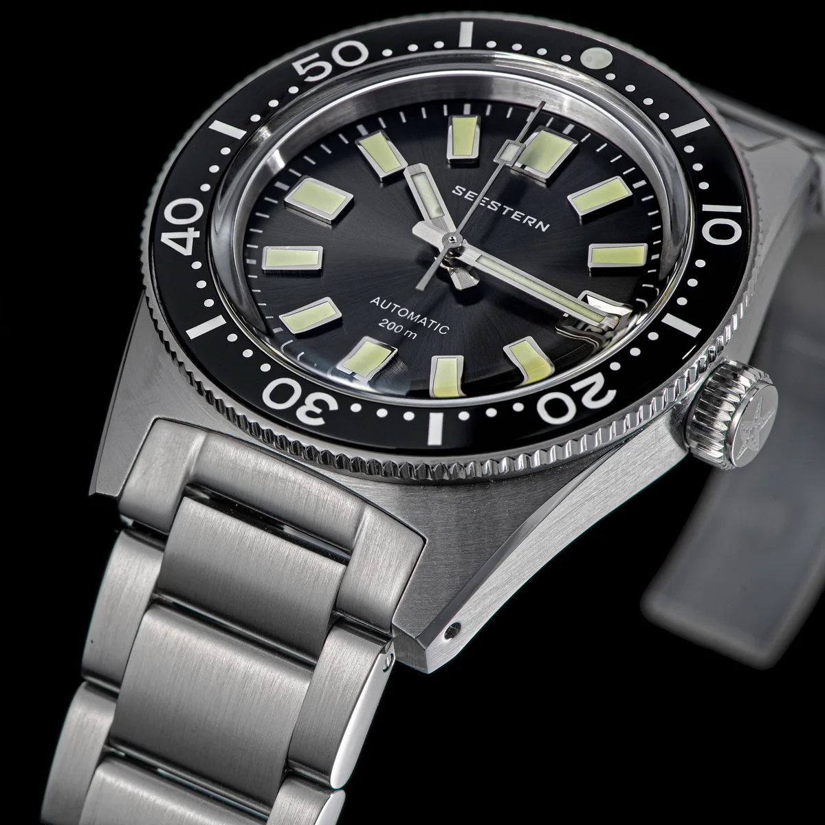 SEESTERN 62MAS Diving Watch Men Automatic Mechanical Wristwatch Luminous Bezel Waterproof NH35 Movement Sapphire Glass Bracelet
