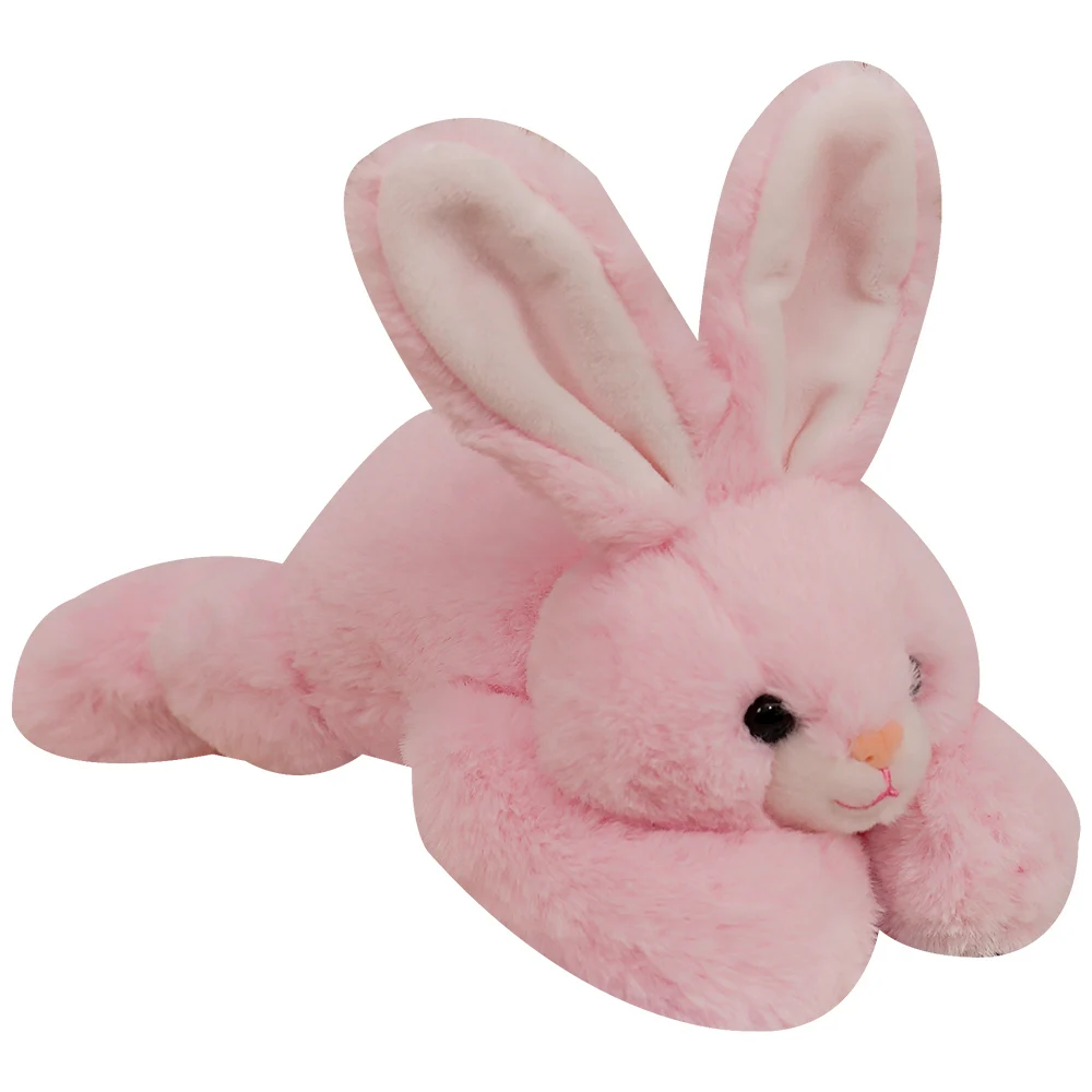 

Hot Super Soft Big Lying Pink Rabbit Toy Stuffed Animals Doll Cushion Bunny Rabbit Throw Pillow Hug Cuddly Plushies