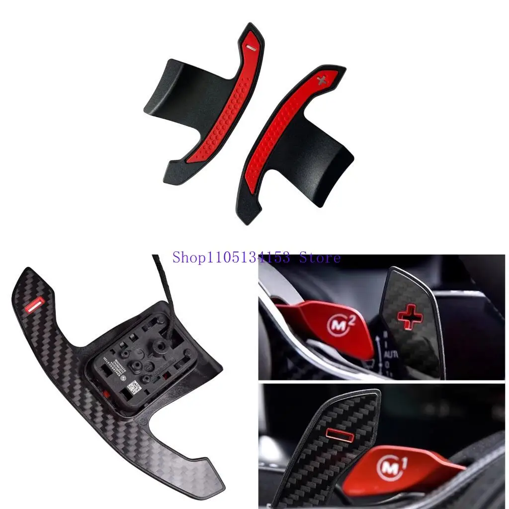 

hg89 Lightweight Carbon Fiber Steering Wheel Paddle Shifters Strong ABS+PC Gear Paddles set Easy to Use for 30 F90