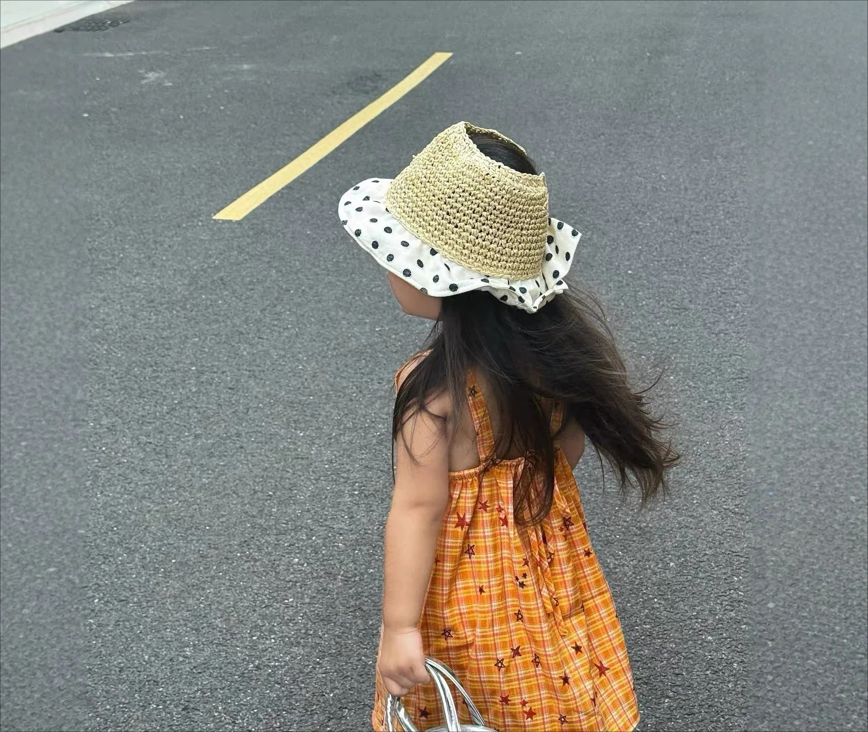 2026 Summer New Korean Children's Clothing Girls Vacation Style Five Pointed Star Beach Strap Dress
