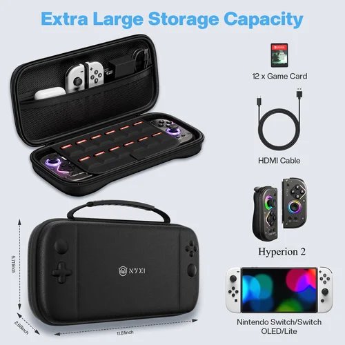Imagen 2 del producto Estuche de transporte NYXI para controlador de juegos NYXI Switch Hyperion 2, bolsa de almacenamiento Compatible con NYXI Switch Hyperion 2