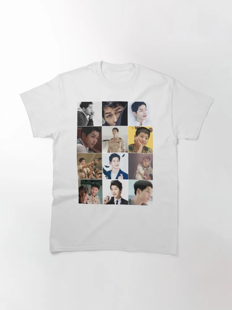 Song Joong Ki Korean Actor Photo Collage Classic T-Shirt Simple Style Tops