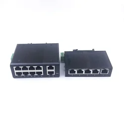 Unmanaged MINI  5/10port 10/100M 5V-58V 5/10port 100M port industrial  ethernet switch Lightning protection 4KV, anti-static 4KV