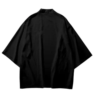 Hırka-turuncu, sarı, plaj, yukata, japonca, geleneksel, düz renk kimono cosplay samurai haori, obi, kadın-erkek giyim ve Asya İlk 10 satış-hırka-turuncu - №3