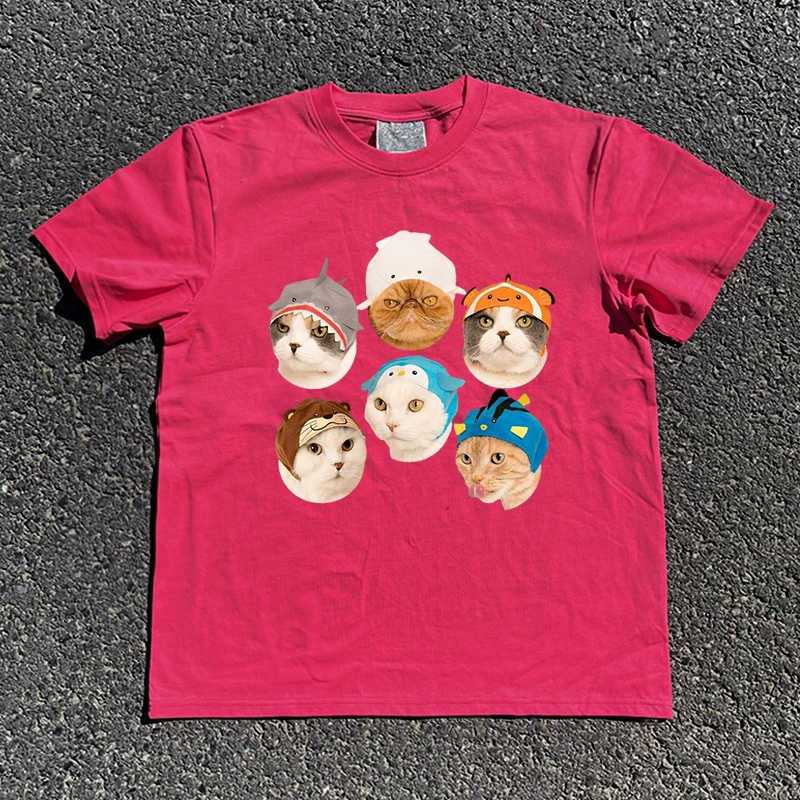 Breathable Shoulder Version Short Sleeve T-Shirt Couple Matching Cotton Summer Wear for Young People  Theme Collection