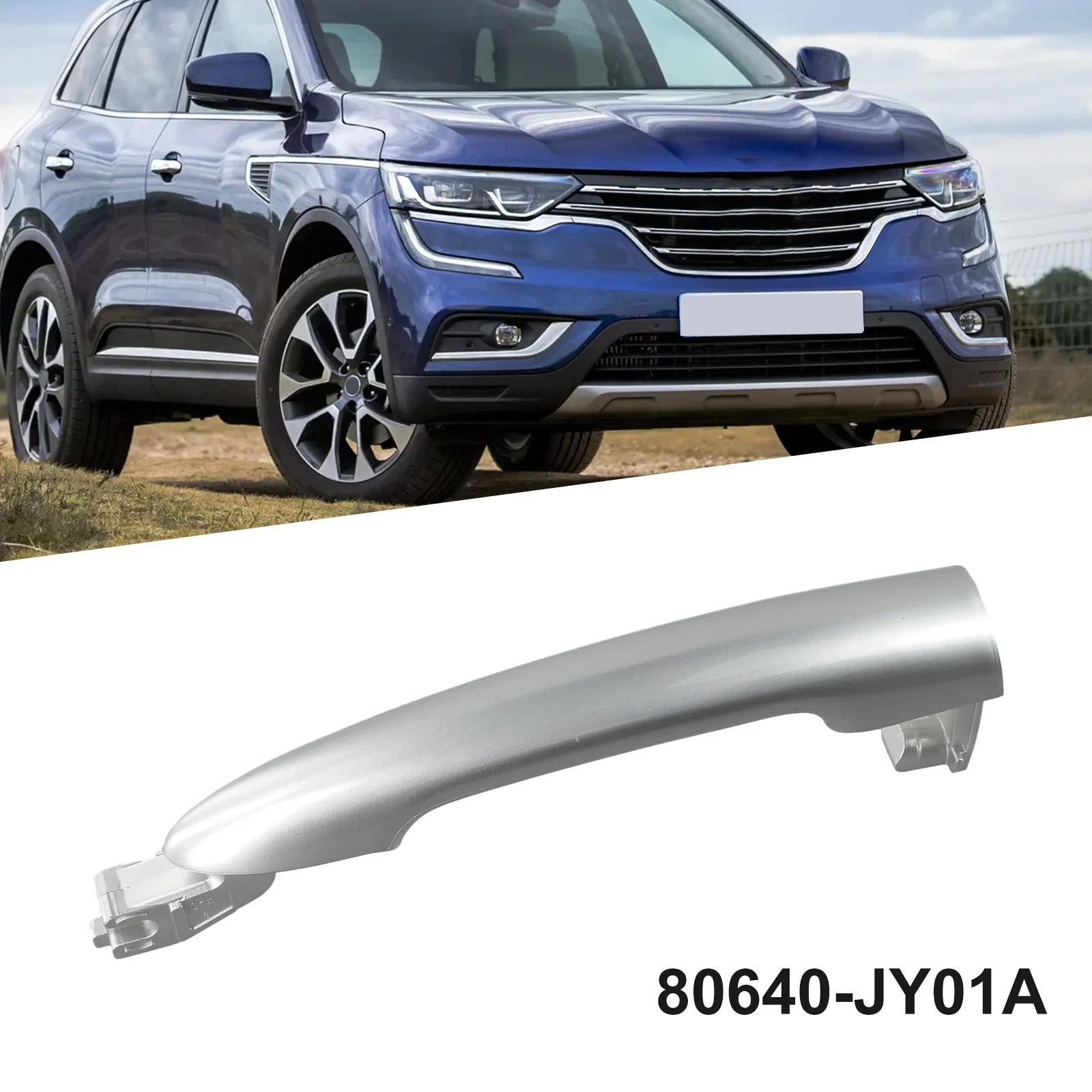 Handle Door Handle Plastic 80640‑JY01B Car Accessories Car Door Handle Door Handle Gray For Ren Ault Koleos 2009-2018