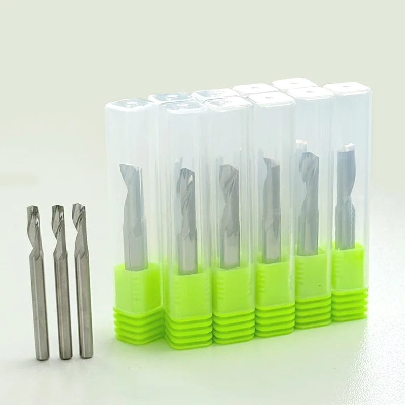 

50Pcs/Lot Fresa De Alumínio 3.175/4/5/6/8mm Single Blade Milling Cutter for Aluminum Tungsten Steel Alloy Engraving Router Bits