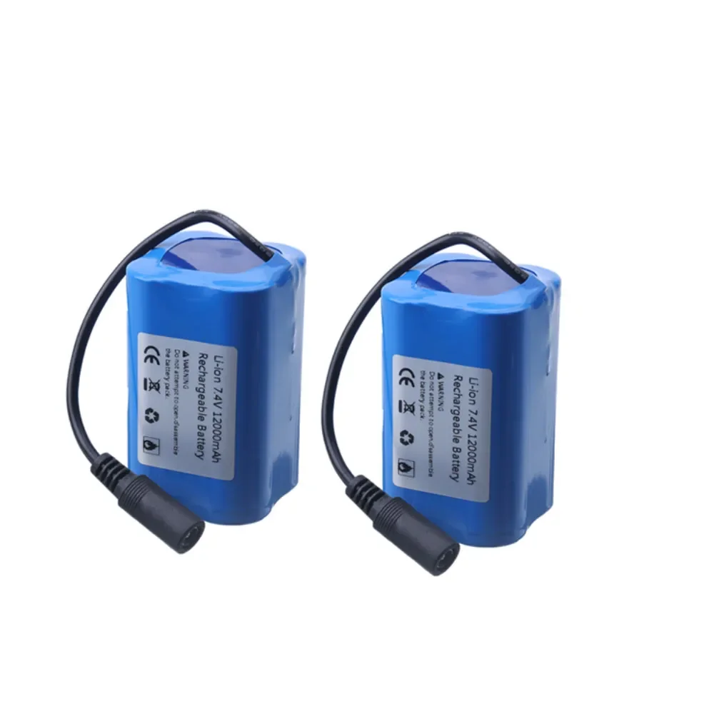 7.4 فولت 12000 مللي أمبير بطارية مع شاحن USB ل T188 T888 2011-5 V007 C18 H18 التحكم عن بعد RC قارب طعم سمك قطع غيار البطارية