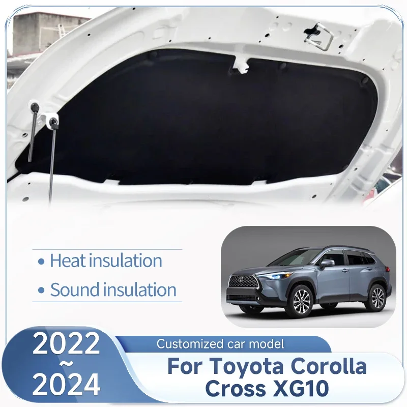 Car Sound Insulation Mat For Toyota Corolla Cross XG10 2022 2023 2024 Heat Insulation Cotton Cover Fireproof Interior Accessorie