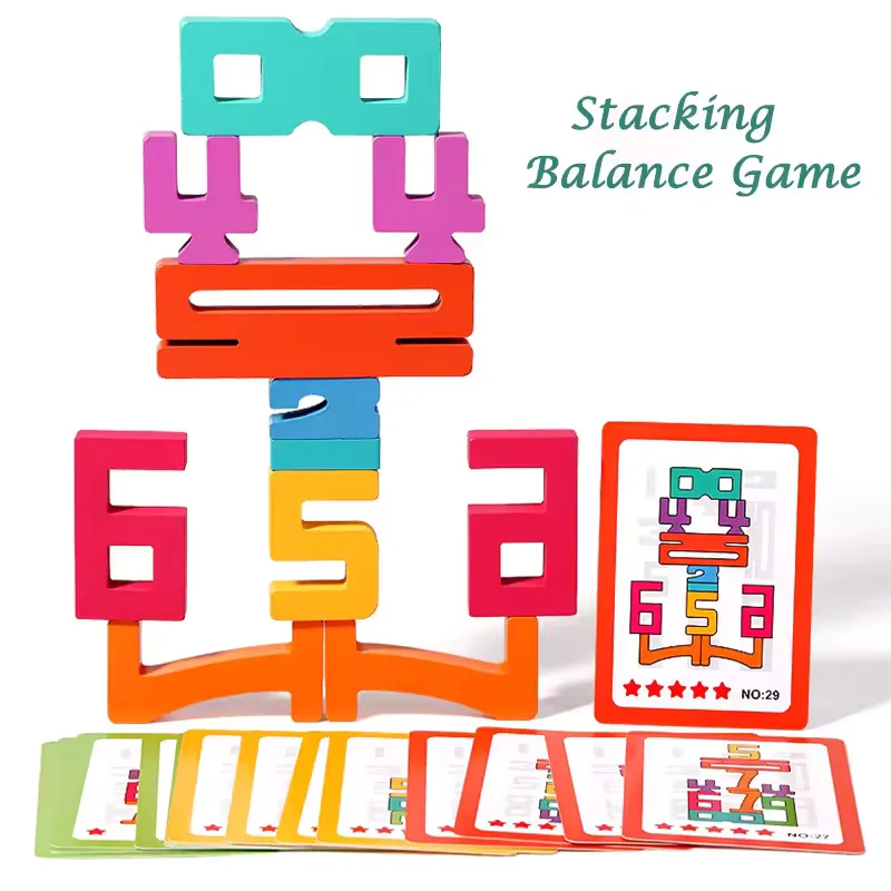 Montessori-Inspired Wooden Number Blocks Educational Digital Building Blocks Creative Puzzle Stacking Toys Game for Kids