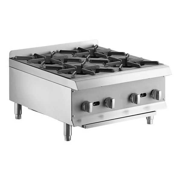 Commercial Gas Stove With 4 Burners Stainless Steel  Gas Countertop Hot Plate Kitchen Equipment for Hotels and Restaurants