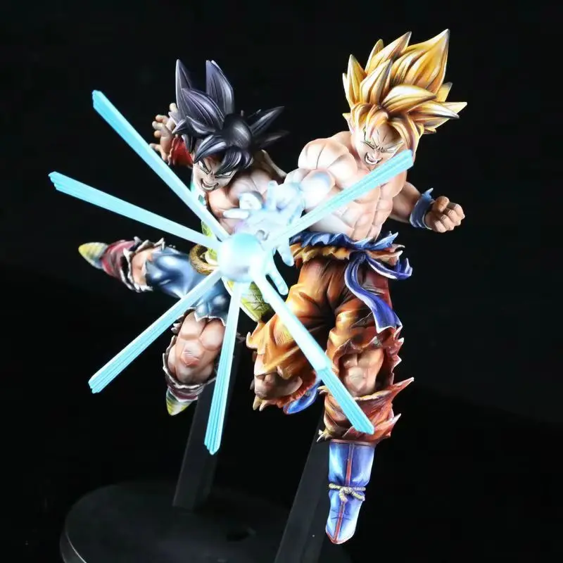 

Набор фигурок «Отец и сын» по мотивам аниме Dragon Ball, переработанная версия, с эффектом энергии, коллекционная статуэтка, декор для стола, подарок