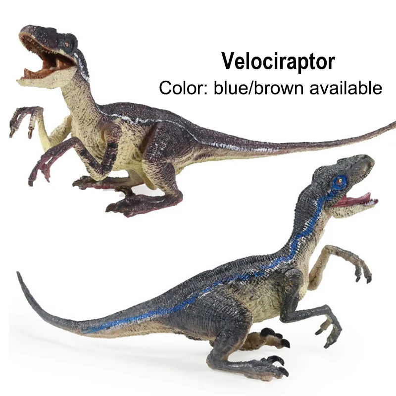 Velociraptor Dinosaur Toy for Kids Realistic Dinosaur Toys Set Dilophosaurus with Moveable Jaw,Collection and Play for Kids