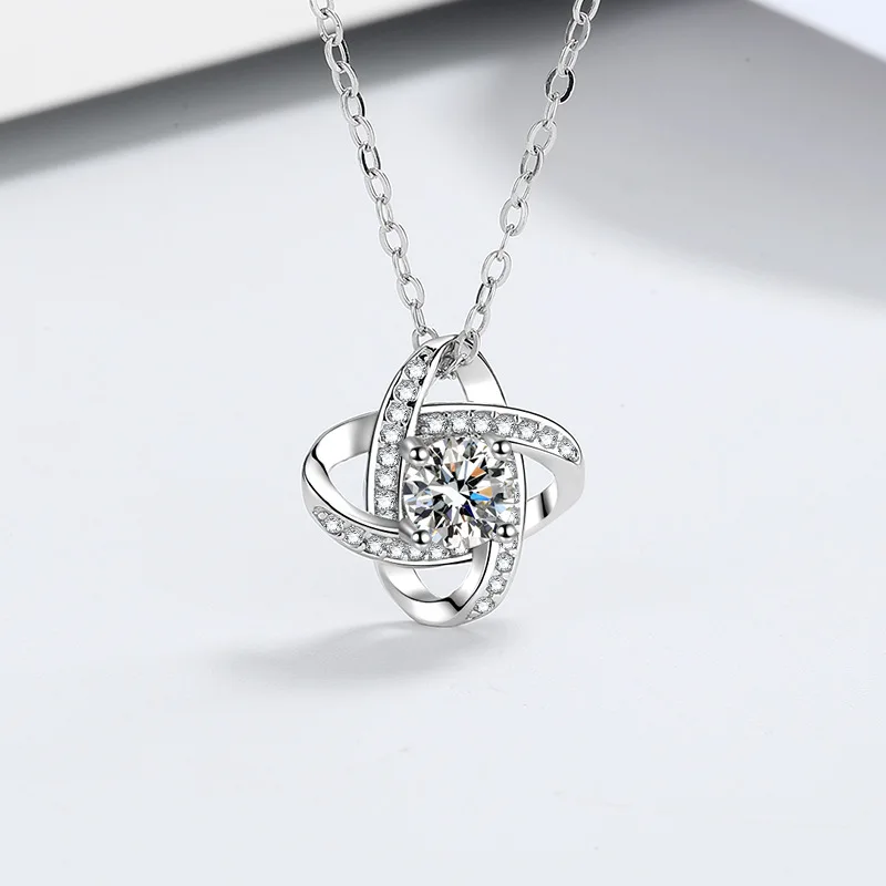 Cubic Zirconia Love Knot Colar, Para Minha Incrível Filha, Presente De Aniversário, Presente De Graduação, Presente De Natal