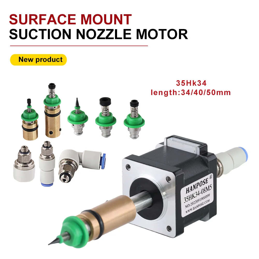 

1.2A 0.19N.m SMT labeling machine 35HK34 suction nozzle rotating vacuum suction cup 20 hollow stepper motor mounting head set