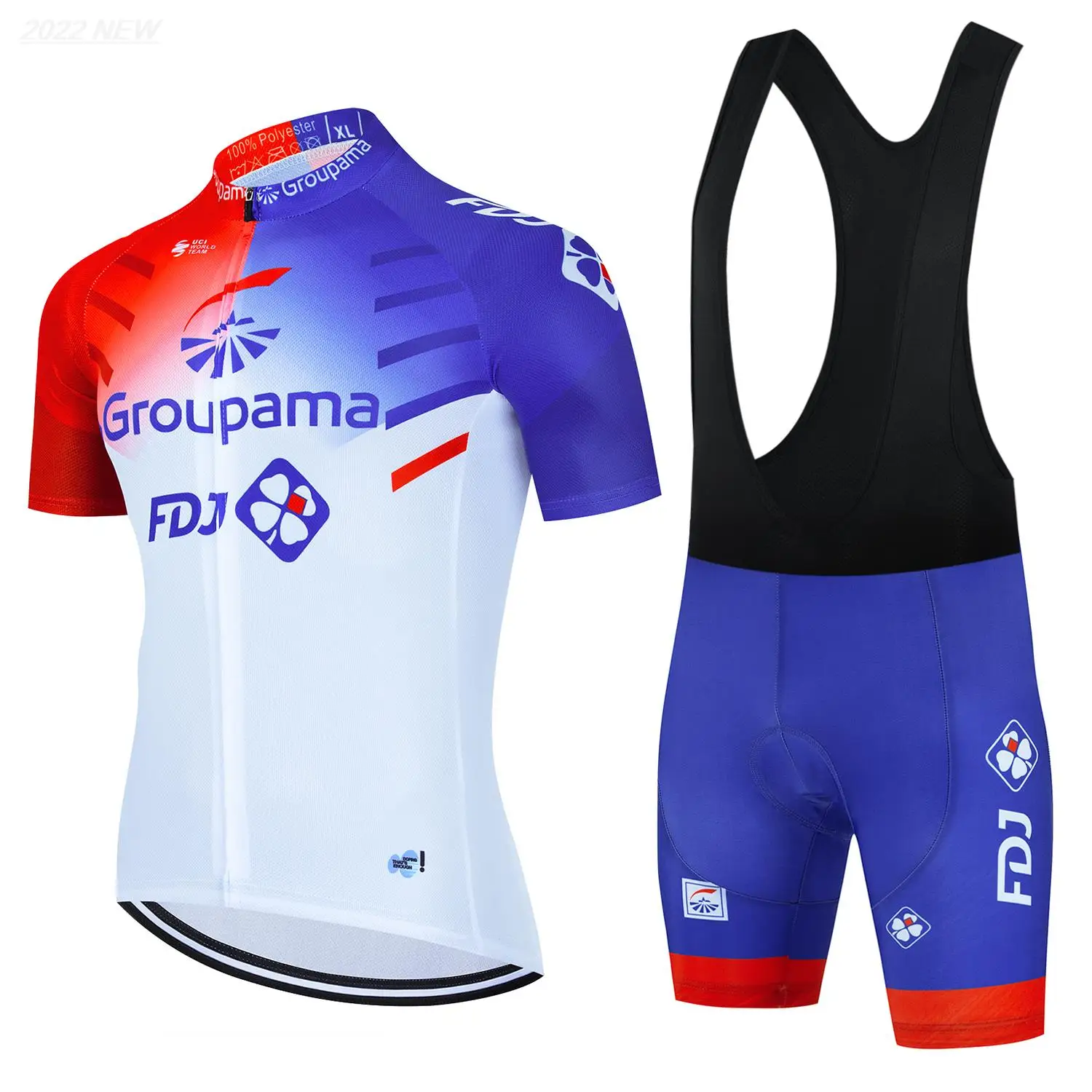 Cycling Jersey Set 2023 FDJ Cycling Bicycle Suit Bicycle Short Sleeve Cycling Clothing Bike Maillot Cycling Jersey Bib Shorts