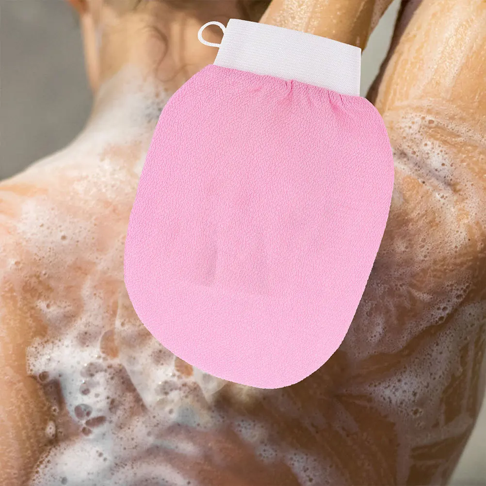 

Отшелушивающая перчатка-скраббер для тела, многоразовая мягкая варежка из искусственного волокна для глубокого очищения, приятная для чувствительной кожи, необходимое для душа