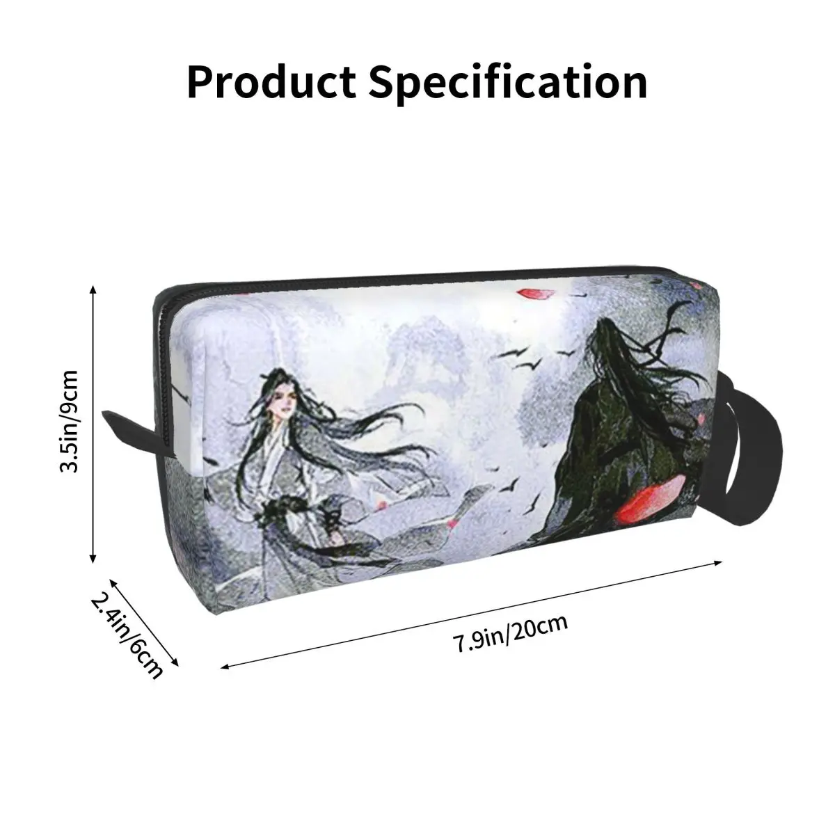 The Untamed WangXian Bunny Mo Dao Zu Shi Pencil Case for Kid Pen Box Pencil Bag Stationery Supplies Travel Women Organizer Pouch