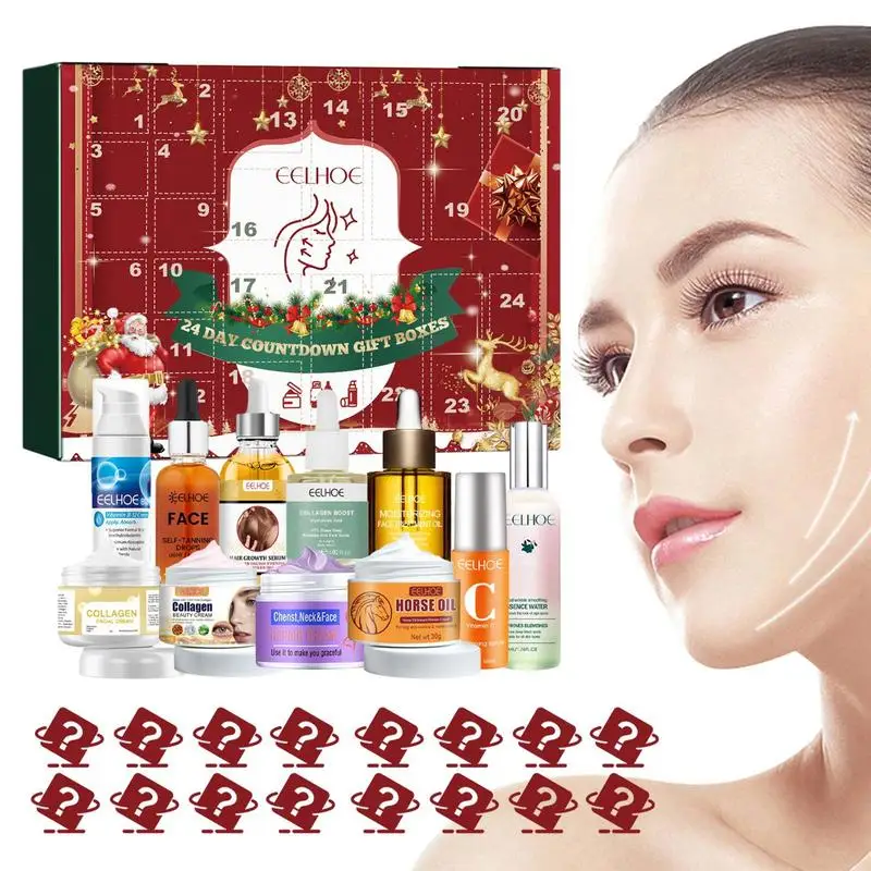 Makeup Advent Calendar Christmas Makeup Set 24pcs Beauty Care Box Gift Set Funny Makeup Calendar For Holiday Countdown For Women