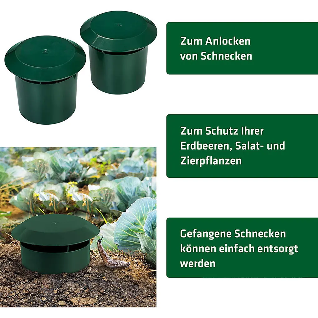 Green Effective Snail Slug Trap Safe And Easy-To Garden Trapper Tool Easy To Slug House Catcher Trap